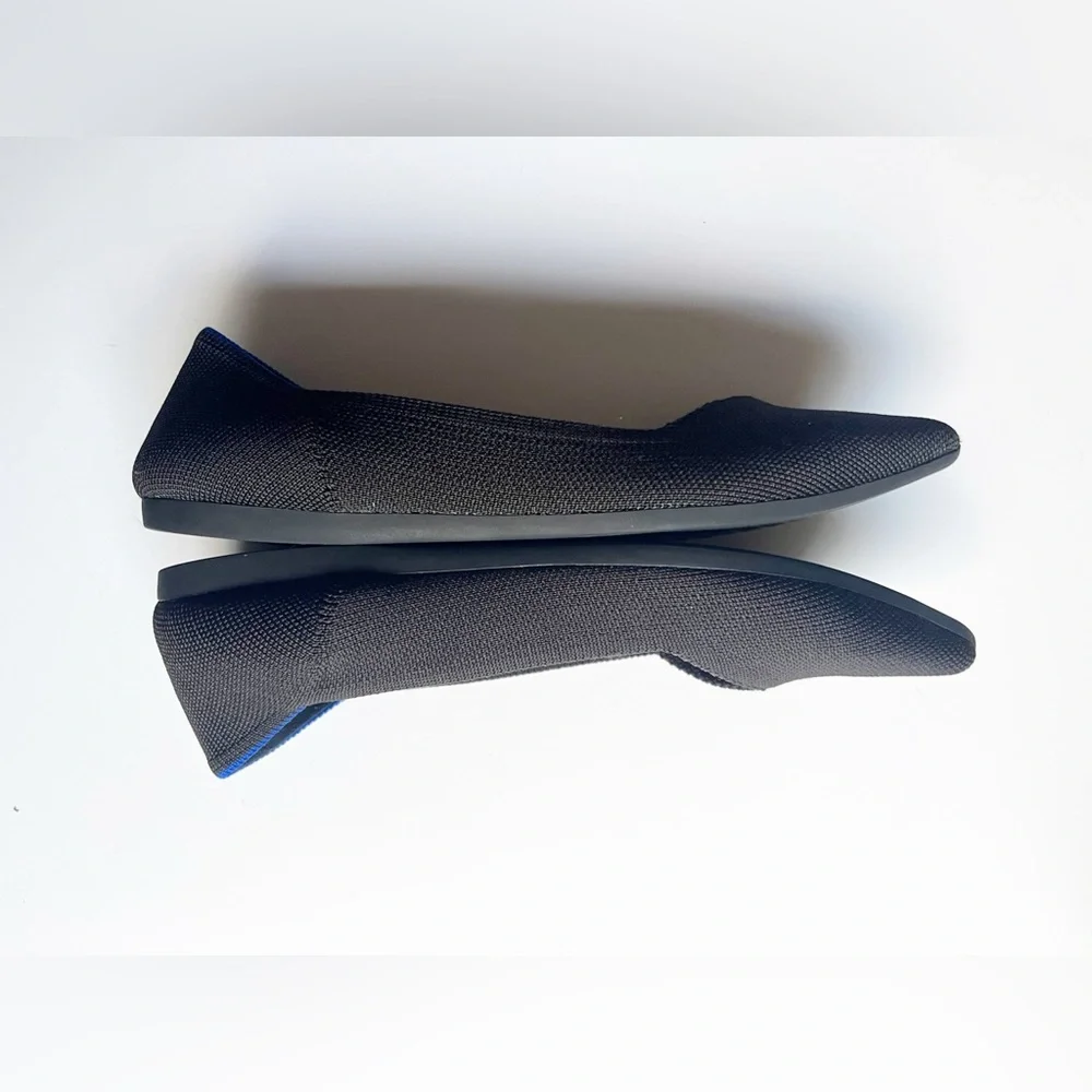 Rothy's Black Point Flats Women’s Size 7.5 - Picture 3 of 8